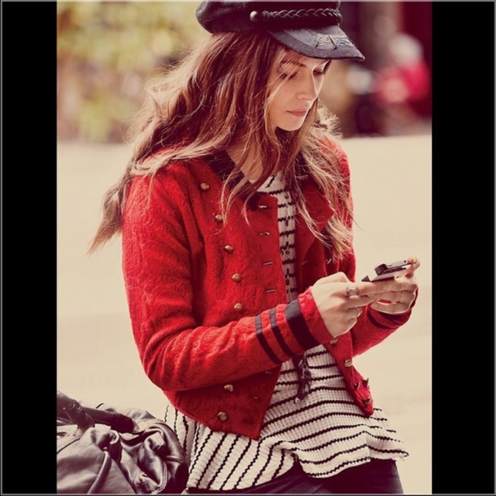 💜Free People In The Band Texture Jacket